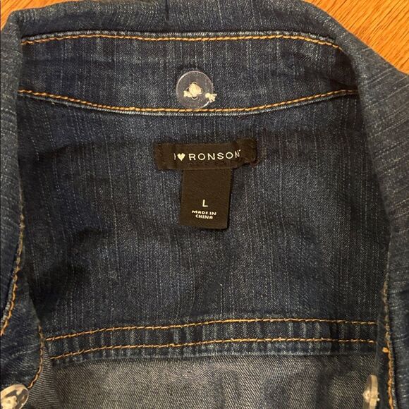I ❤️ Ronson blue, jean jacket size large excellent condition - Picture 3 of 9